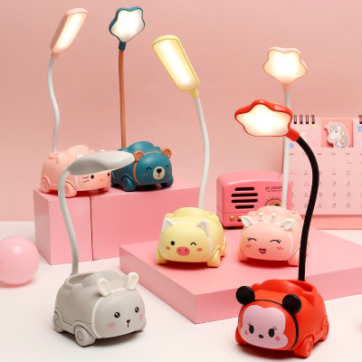 Factory Direct Sales Cute Pet Square Creative Led Table Lamp Stall Popular Folding USB Customizable Company Bank Gifts