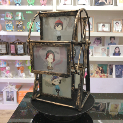 Photo Frame and Picture Frame Haotao Photo Frame Ht9999 Pattern Retro Ferris Wheel 5-Inch 6-Frame