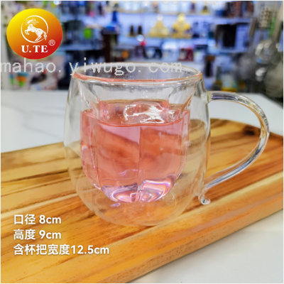 Borosilicate Glass Flower Liner Double-Layer Cup