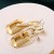 Fashion Exaggerated Earrings Cross-Border Hot European and American Earrings Gold CCB Long Ins Retro Style Earrings