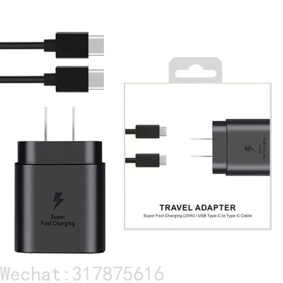 S20pd Fast Charge Charger Suitable for Samsung Original Note10 American Standard Type-C Interface 25W Charging Plug