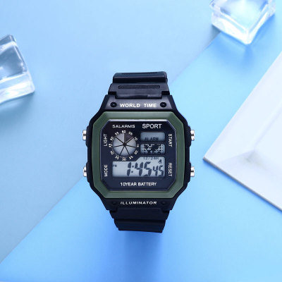 Women's Sports Electronic Watch Men's Waterproof Digital Small Square Watch Simple Korean Style Retro Artistic Square Watch for Students