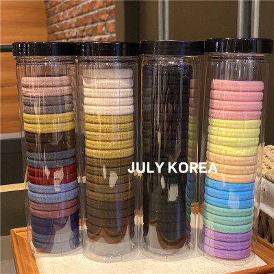 Rubber Band Female Hair Ring Rubber Band Head Rope Female Ponytail Korean Internet Sensation Leather Case Highly Elastic Hair Rope Head Accessories