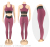 New Yoga Wear Stitching Mesh Bra Vest Cropped Pants Set Fitness Yoga Pants Sports Yoga Suit