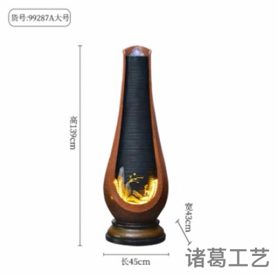 Vase Design Water Fountain Fortune Fortune Decoration Living Room Floor Opening Gift Gift Company Office