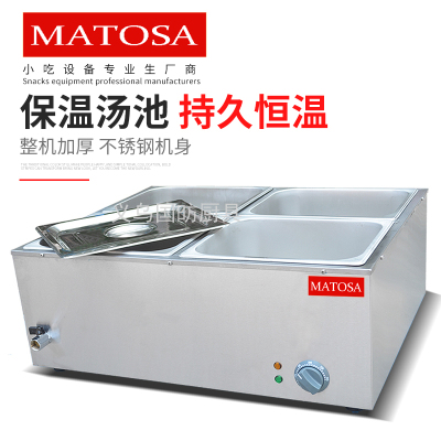 Desktop Four Pots Bain Marie FY-4V-A Commercial Electric Heating Maintaining Furnace Warm Stew Pot Food Soup Stove