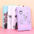 Cartoon Cat Student Diary Book Mini Notepad Gift Present Strap Pockets Notebook Portable Notebook