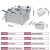 Commercial Electric Fryer with Double Cylinders and Double Sieves FY-4L-2A Frying Pan Deep Fried Chicken Drumstick Fried Chicken Cutlet French Fries Machine