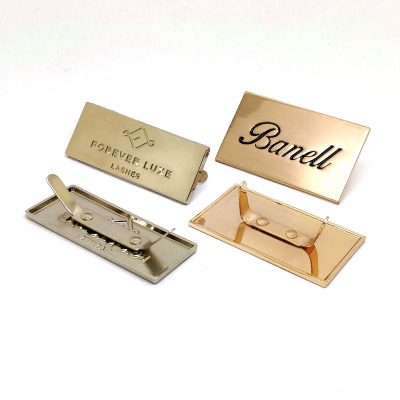 Metal Foreign Trade License Plate Customized Zinc Alloy Nameplate Logo Aluminum Metal Brushed Sign Creative Door Plate Box and Bag Nameplate