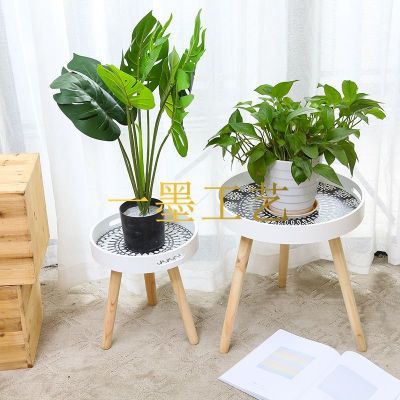 Easy Disassembly Printing Surface Tea Table Set Balcony Table Leisure round Table Creative Trending Milk Tea Shop Small Coffee Table