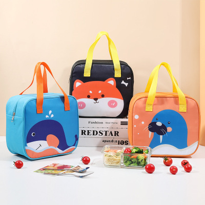 New Cartoon Ice Pack Spot Large Capacity Square Lunch Box Bag Student Japanese Lunch Bag Aluminum Foil Insulated Lunch Box Bag Lunch Box Bag