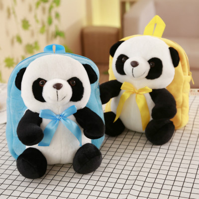 Korean Style Cute Plush Backpack Panda Children's Schoolbag Panda Toy Bags Children's Backpack Factory Wholesale