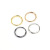 DIY Ornament Accessories Steel One Ring Half Link Ring Aperture Keychain Double Ring Metal Pendant Key Ring Circle
