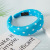 European Cross-Border Ins Creative New Milk Silk Polka Dot Sponge Headband Black Headband for Women in Stock Wholesale