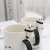 3D Animal Cartoon Panda Ceramic Cup Creative with Cover Spoon Mug for Couple Breakfast Coffee Cup Gift