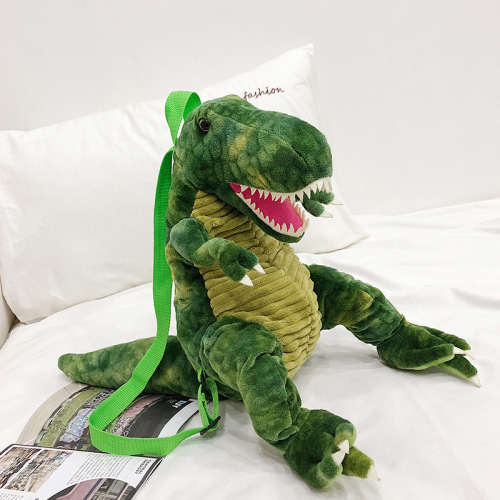wholesale 3d cartoon cute big dinosaur plush doll backpack triceratops pterosaurus plush bag