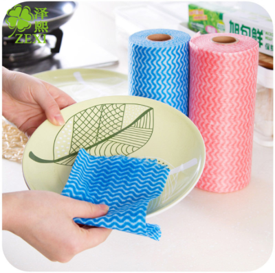 Kitchen Non-Woven Disposable Rag 50 Pieces Free Cutting Multi-Purpose Cleaning Cloth Dishcloth
