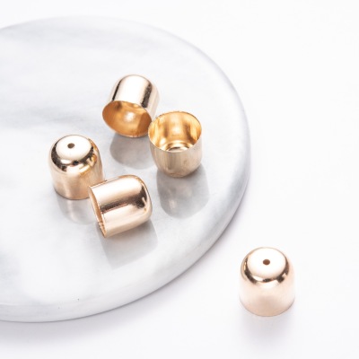 DIY Handmade Ear Rings Metal Accessories Tassel Metal Cap Pendant Ear Clip Earrings Eardrops Wholesale