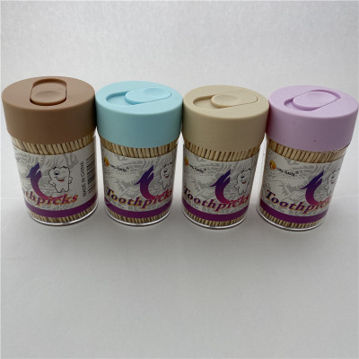 Medium and High Quality Bottled Bamboo Toothpick Slide Bottle Disposable Double Pointed Toothpick Customized Wholesale