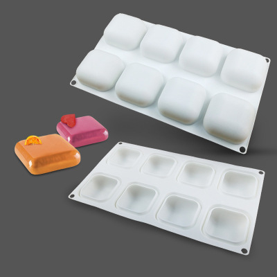 Square Pillow Silicone Mold Square Mousse Cake Dessert Grinding Tool Stone Sandwich Baking Tool