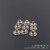DIY Handmade Ornament Iron Frisbee Earplugs Earrings Accessories Factory Direct Sales Transparent Film Earplugs