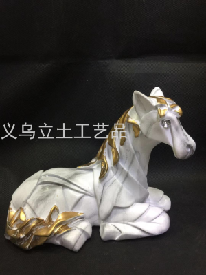 Gao Bo Decorated Home Home Decoration Couple Resin Horse Ornament