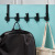 Cat Tail Door Rear 5 Linked Punch-Free Door Rear Hook Rack Wall Hanging Back Coat Rack Clothes Hanger