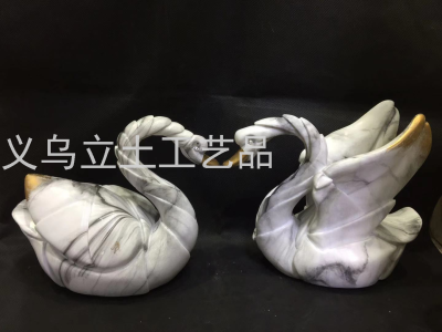 Gao Bo Decorated Home Home Decoration Couple Resin Swan Decoration Set