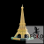 Factory Direct Sales Crystal Glass Building France Eiffel Tower Welcome Customization
