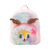 2021 New Unicorn Backpack Children Cute Cartoon Plush Backpack Rabbit Cat Smiley Face Schoolbag