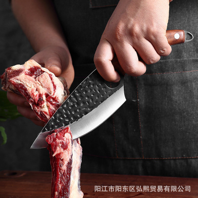 Knife Killing Pigs Cattle Sheep Fish Slaughter Meat Stall Joint Split Meat Cutting Knife Shaving Bone Outdoor Machete