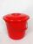 Daily Plastic Household Bucket Festive Red Bucket Pp Material Factory Wholesale Red Barrel Can Be Equipped with Lid