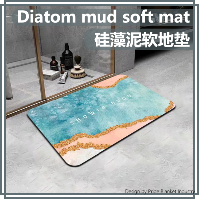 Soft Diatom Mud Absorbent Floor Mat Bathroom Non-Slip Door Mat Bathroom Anti-Slip Mats Foot Mat Toilet Carpet