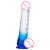 Foreign Trade Two-Color Transparent Crystal Simulation Penis Female Masturbation Dildo Sexy Adult Toys