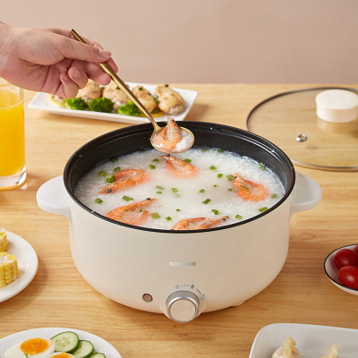 Electric Frying Pan Household Large Capacity Multi-Functional Electric Hot Pot Cooking All-in-One Pot Dormitory Non-Stick Pan Meeting Sale Gift
