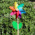 24cm Colorful Wooden Pole Windmill DIY Wholesale Children's Stall Kindergarten Scenic Spot Outdoor Plug-in Advertising Decoration
