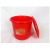 Daily Plastic Household Bucket Festive Red Bucket Pp Material Factory Wholesale Red Barrel Can Be Equipped with Lid