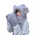 Ear Sequins Cute Ears Lengthened Imitation Rabbit Fur Autumn And Winter Scarf Hat Gloves Integrated Three-Piece Set Warm