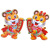 2022 Tiger Year Tianyuan Zhengtang Factory Three-Dimensional Zodiac Door Sticker Fu Character Couplet New Year Pictures Stall Hot Sale New Year Goods Delivery