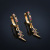 Meiyu Cross-Border Copper Fine Zircon-Embedded Earrings Lightning Creative Design Female Earrings European and American High Profile Fashion Trendy Earrings