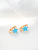Meiyu Japan and South Korea Cute Design Sober Natural Beautiful Pentagram Earrings Copper Casting Ear Clip Color Painting Oil Earrings