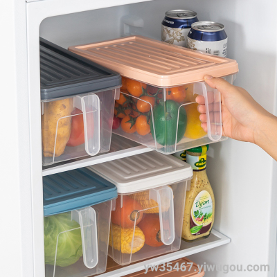 J52-0324 AIRSUN Refrigerator Storage Box Food Preservation Box with Handle Refrigerator Fruit and Vegetable Food Organizing Storage Box