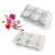 6-Piece Rose Mousse Cake Silicone Mold DIY Valentine's Day Decoration Jelly Pudding Baking Tool