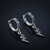 Meiyu Cross-Border Copper Fine Zircon-Embedded Earrings Lightning Creative Design Female Earrings European and American High Profile Fashion Trendy Earrings