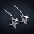 Meiyu Ornament Japanese and Korean Double Circles Star Earrings Women's Simple and Small Earrings Graceful Personality Fashion Trendy Earrings