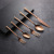 New Western Tableware Steak Knife, Fork and Spoon Stone Texture Simple Stainless Steel Tableware Set Wholesale Logo