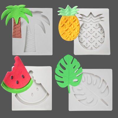 Maple Leaf Silicone Mold Tropical Fruit Series Fondant Cake Mold Chocolate Cake Decoration Baking Utensils