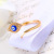 Meiyu Ornament European and American Style Simple and Stylish Personality Creative Ring Women's White Zirconium Eye Painting Oil Women's Ring