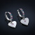 Meiyu Amazon New Ornament Factory Wholesale Trend Ear Clip Copper-Plated Gold Micro Inlaid Colorful Crystals Heart Earrings Earrings