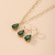 Cross-Border Meiyu Korean Style Simple Fashion Show Graceful Earrings Necklace Set of Ornaments Female Manufacturer Copper-Plated Gold Jewelry